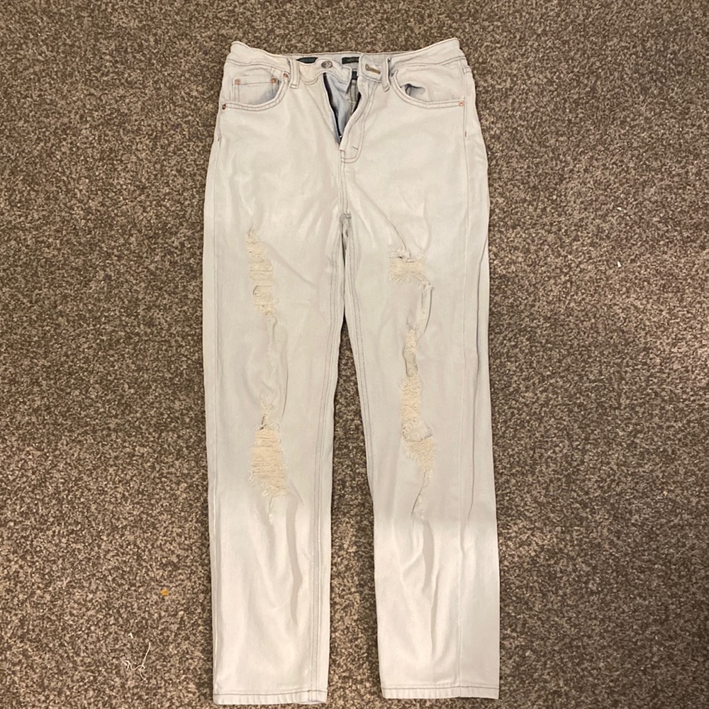 Light Blue/White Baggy Jeans